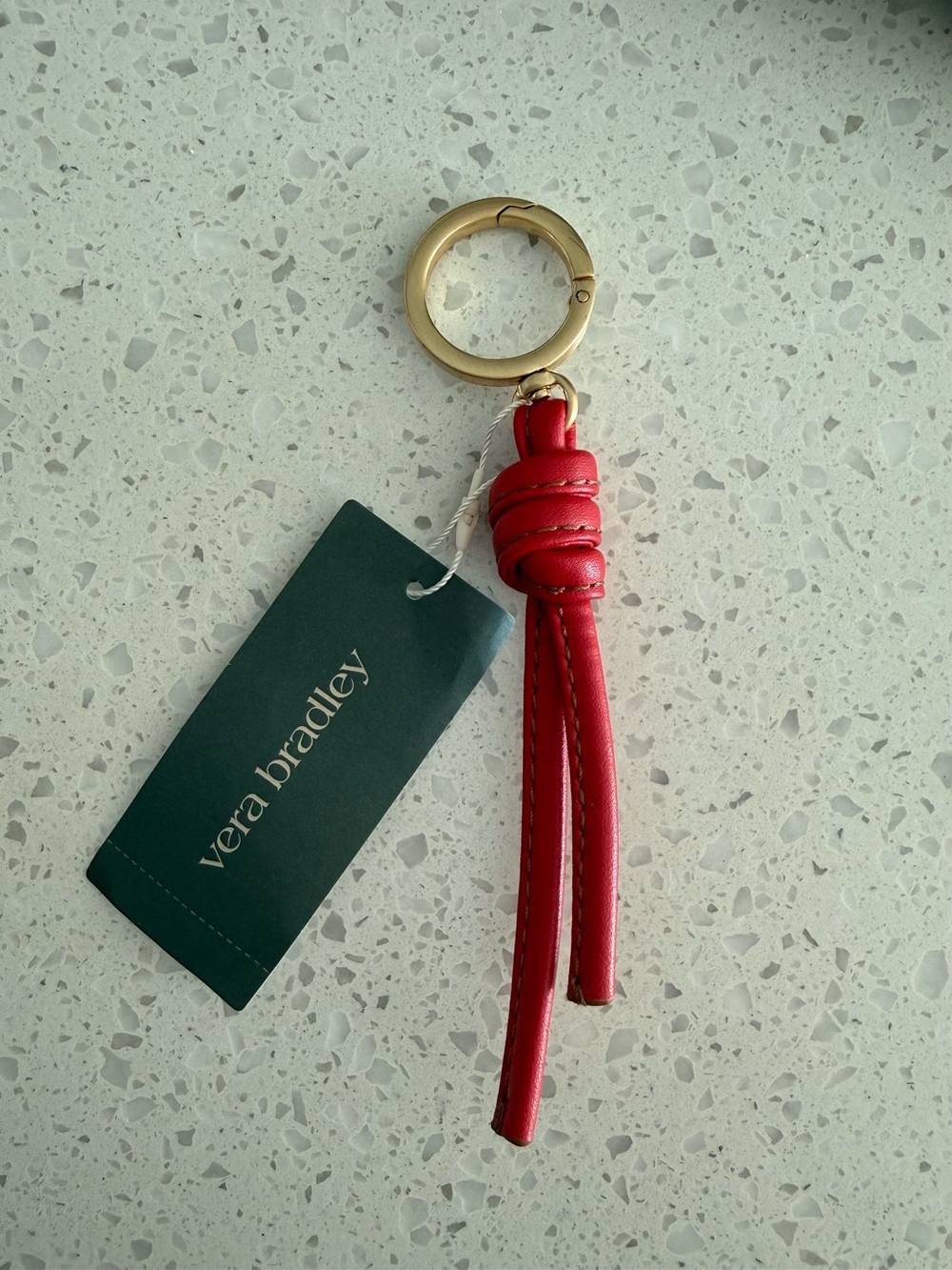 Vera Bradley Red Leather Tassel Bag charm